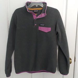 Patagonia Synchilla Snap-T Pullover Grey/Purple 2016